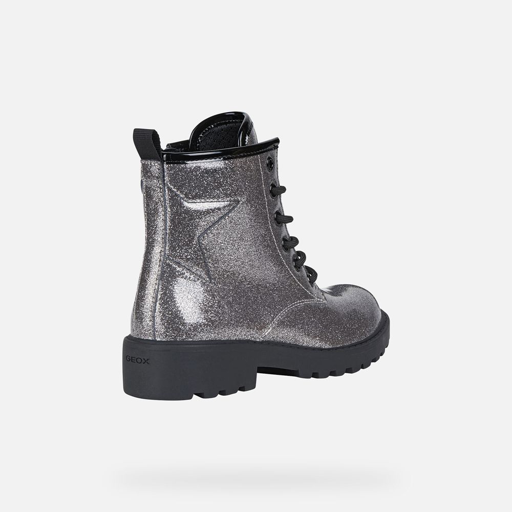 Geox Boots Dark Silver Casey - Geox Girls Shoes - JLTIEN629